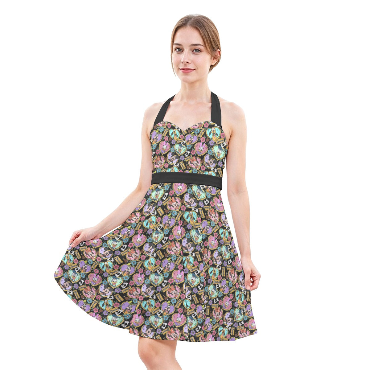 Tattoo Hearts Classic Crewends - Women's Halter Vintage Pocket Dress