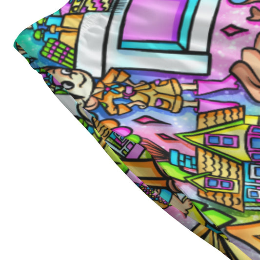 Balloon House Adventure Scenes - Women's Pocket Skater Skirt