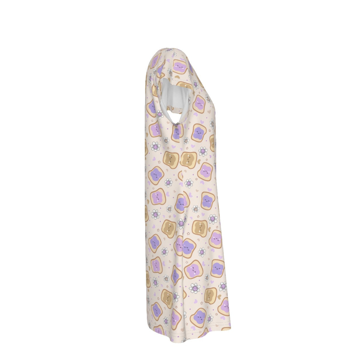 Kawaii Peanut Butter and Jelly Sandwiches - Women's T-Shirt Dress