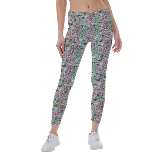 Tattoo Hearts Spooky Crew - Women's Yoga Leggings