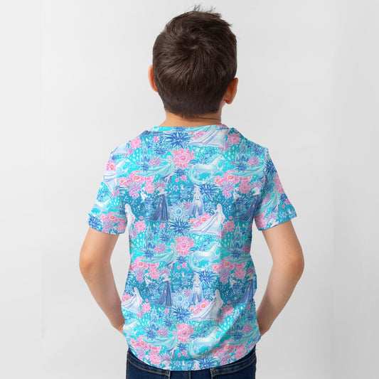 Ice Queen Frosted Florals - Kid’s Short Sleeve T-Shirt