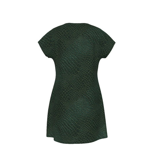 Animal Print - Alligator - Women's T-Shirt Dress