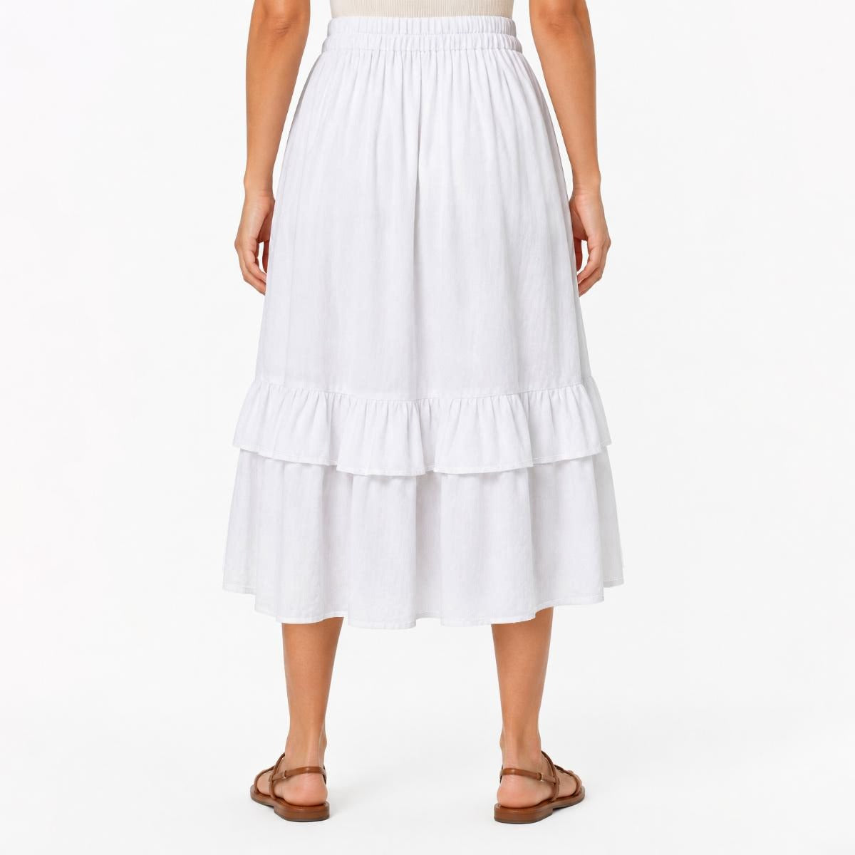 Pick Any Print from our Shop - Women’s Boho Ruffle Midi Skirt with Pockets