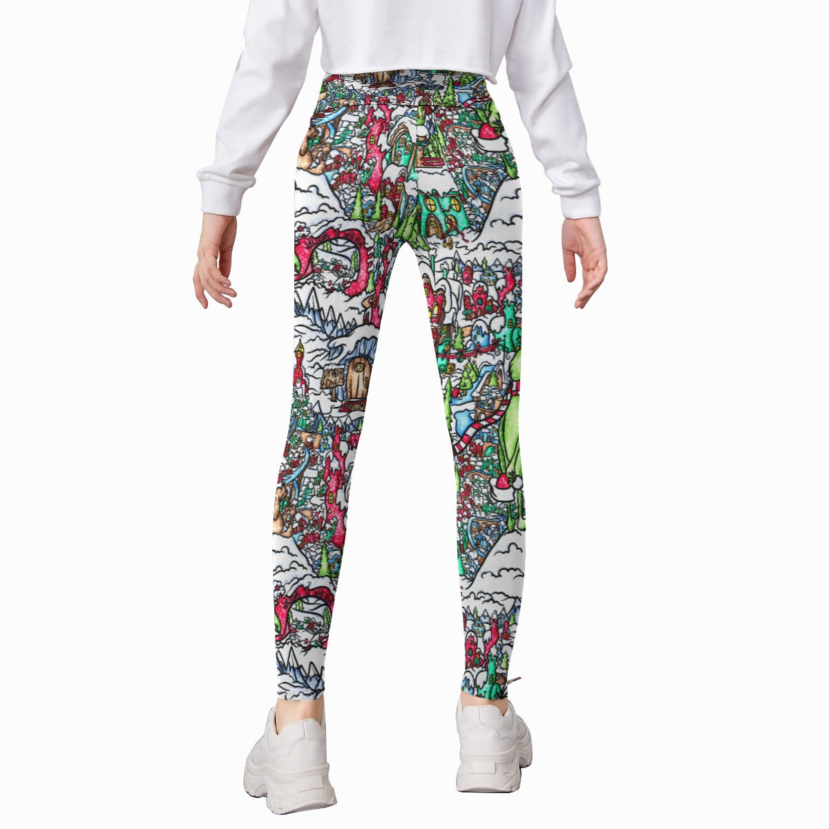 Whimsical Village Winter Wonderland - Kid's Leggings