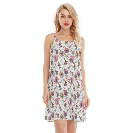 Festive Elf and Ornament Fun - Women’s Adjustable Sundress