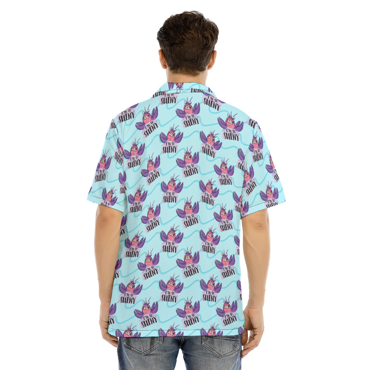 Shiny Deep-Sea Villain - Men's Hawaiian Button Up Shirt