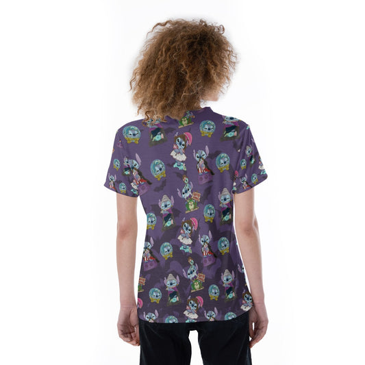 Haunted Alien Portraits - Women's Short Sleeve V-Neck T-Shirt