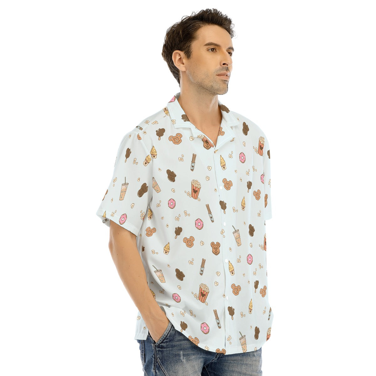Minimal Snackcore - Men's Hawaiian Button Up Shirt
