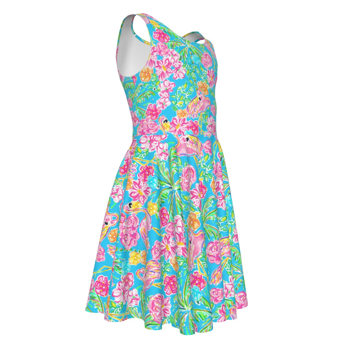 Flamingo Fiesta - Kid's Sleeveless Skater Dress