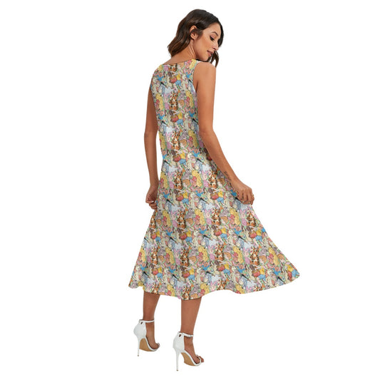 Sketched Hundred Acre Crew - Women’s Diagonal Pocket Midi Dress