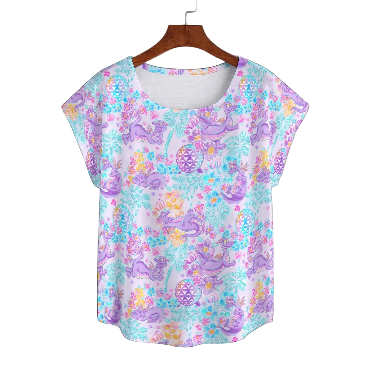 Purple Dragon Flower Power - Women’s Relaxed Fit Scoop Tee