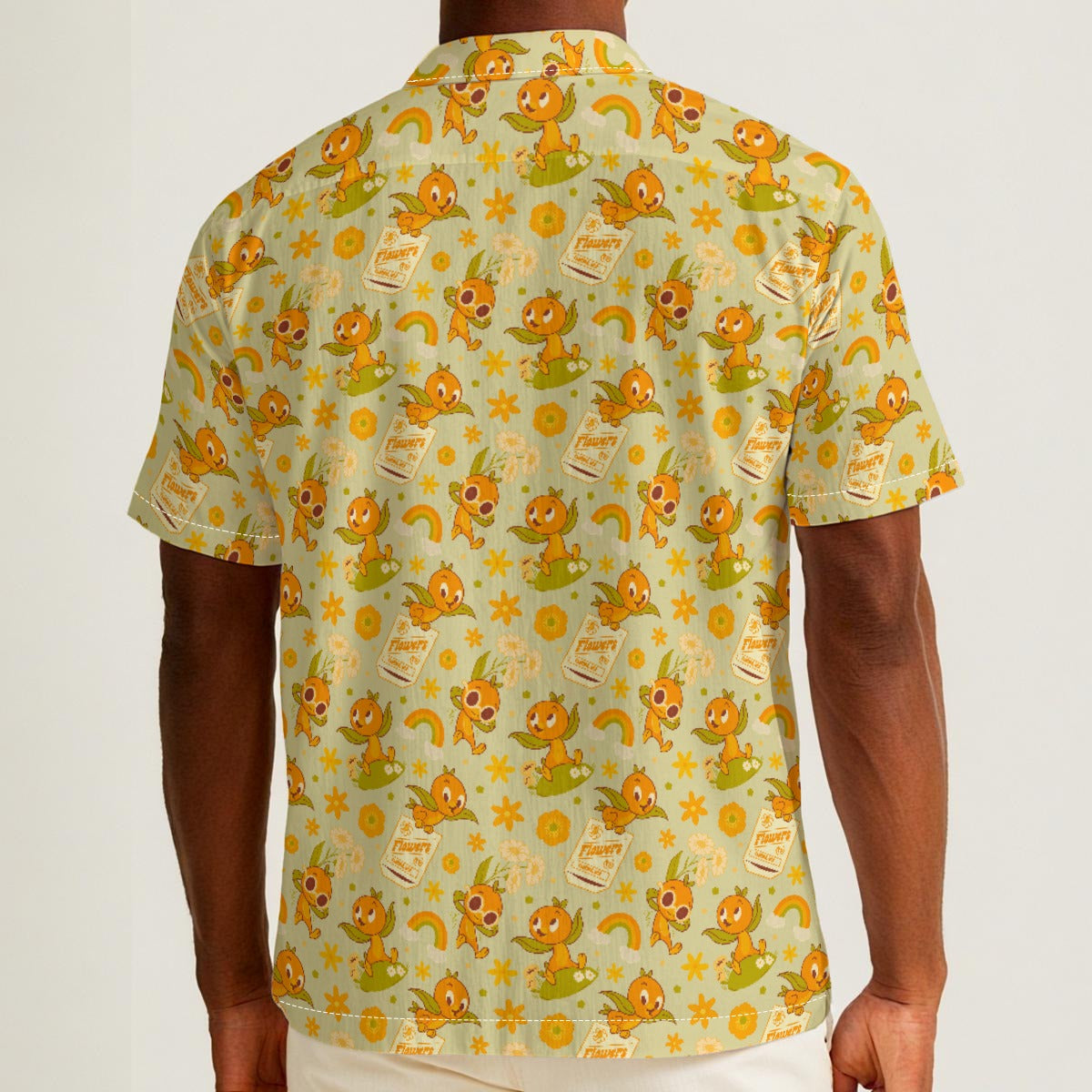 Vintage Citrus Garden - Men’s Cotton-Rich Button Up Shirt