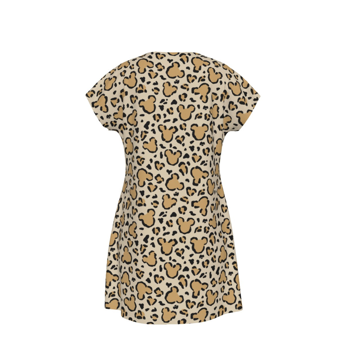 Mouse Ears Animal Print - Women's T-Shirt Dress