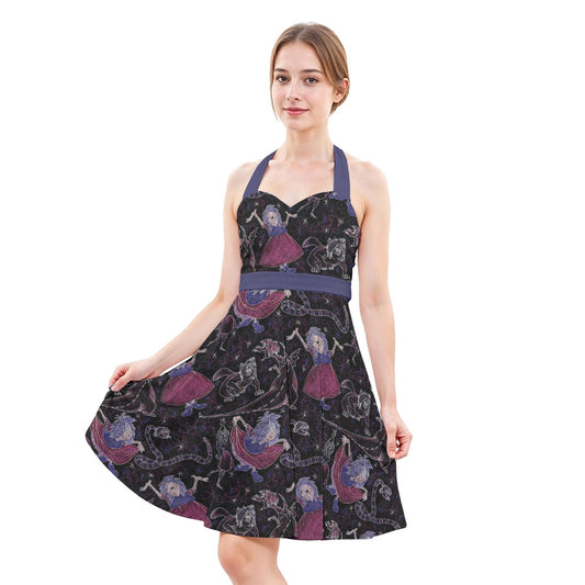 Marvelous Magical Mim - Women's Halter Vintage Pocket Dress