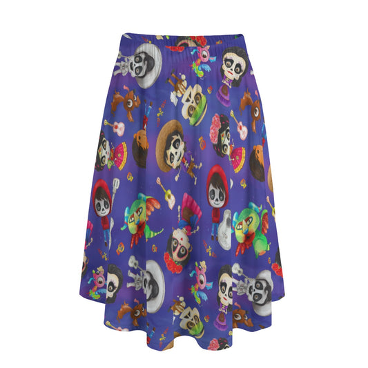 Poco Loco Día de Muertos - Women’s Pocket Midi Skirt
