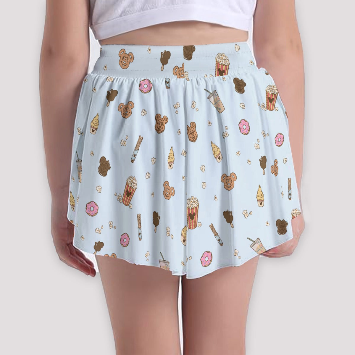 Minimal Snackcore - Girls’ Flowy Pocket Shorts