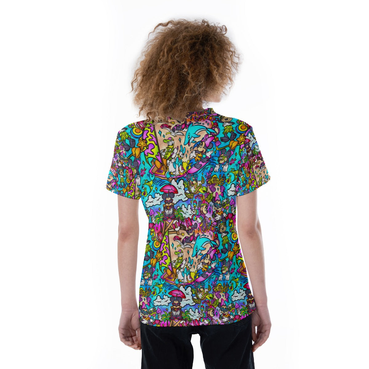 Island Beach Bash - Women's Short Sleeve V-Neck T-Shirt
