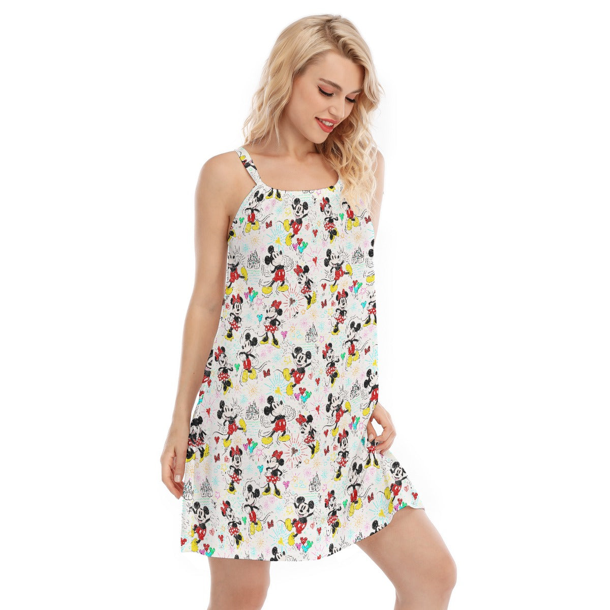 Doodle Mouse Magic - Women’s Adjustable Sundress