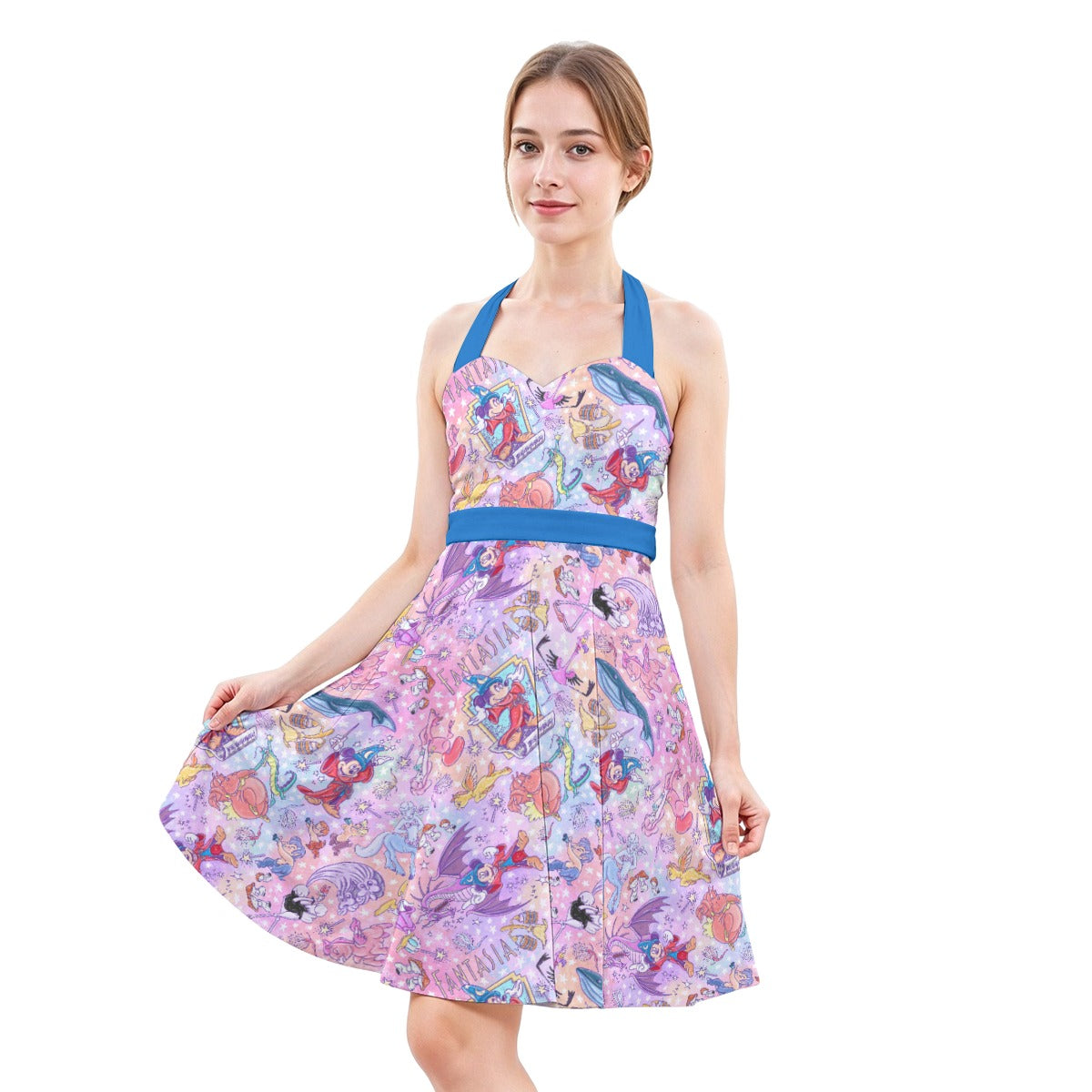 Magical Fantasia Symphony - Women's Halter Vintage Pocket Dress