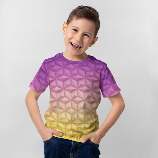 Geometric Spaceship Sphere - Kid’s Short Sleeve T-Shirt