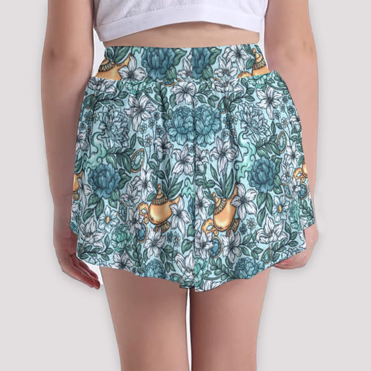 Fairytale Florals - Arabian Princess - Girls’ Flowy Pocket Shorts