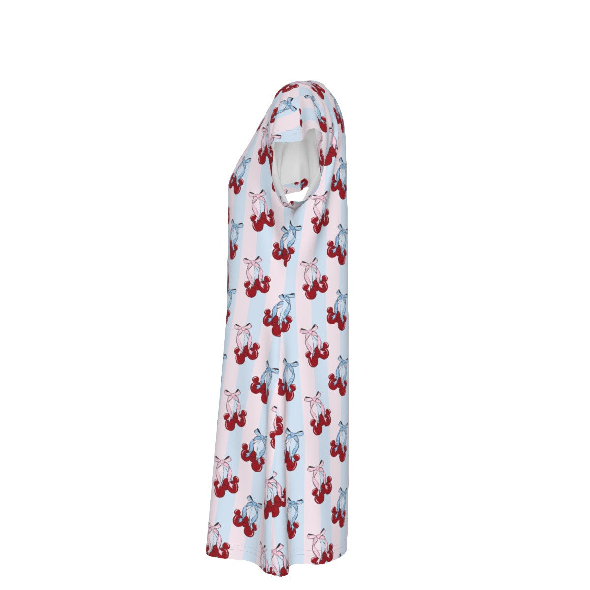 Cherry Ear Bows - Women's T-Shirt Dress