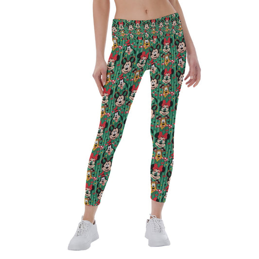 Mouse's Holly Jolly Parade - Women's Yoga Leggings