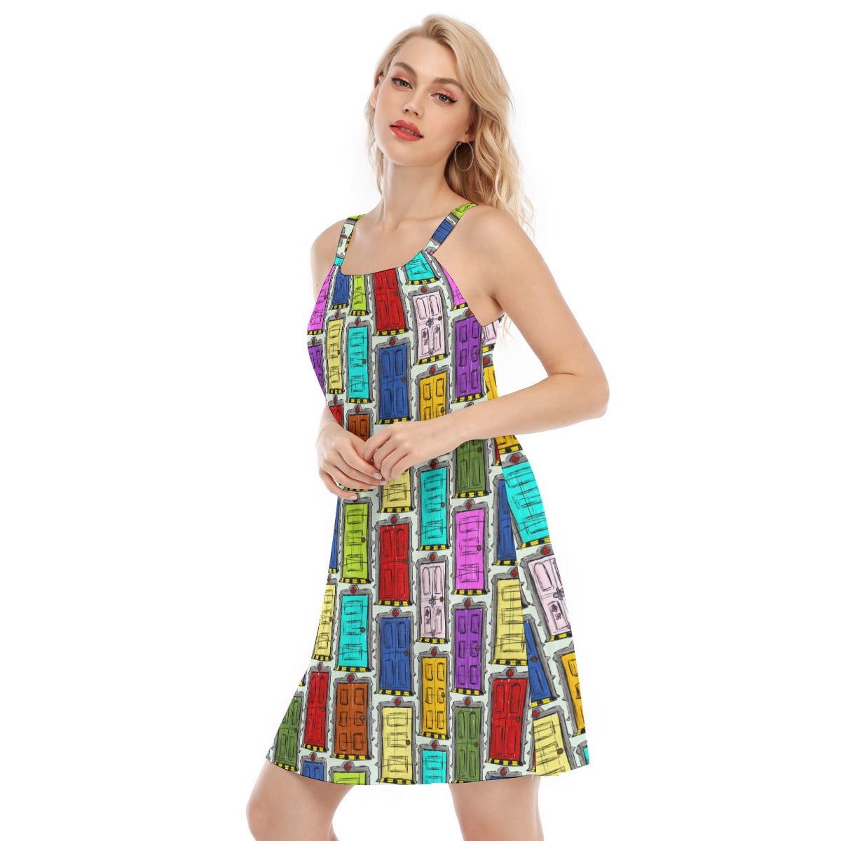 Sketchy Scare Doors - Women’s Adjustable Sundress