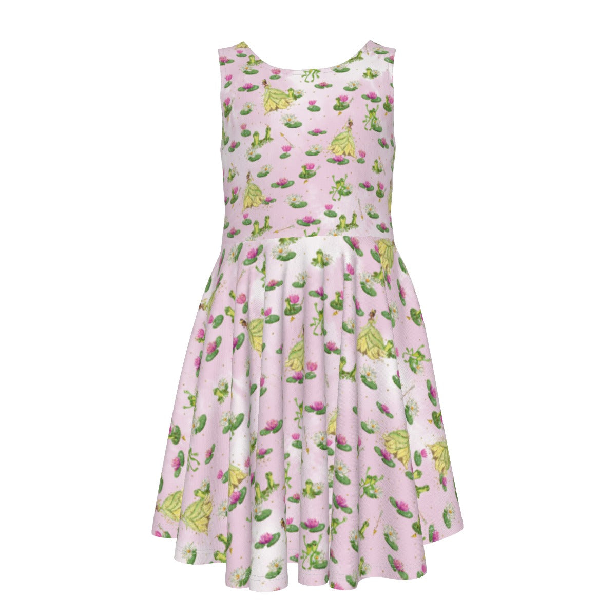 Watercolor Bayou Princess & Frogrog - Kid's Sleeveless Skater Dress