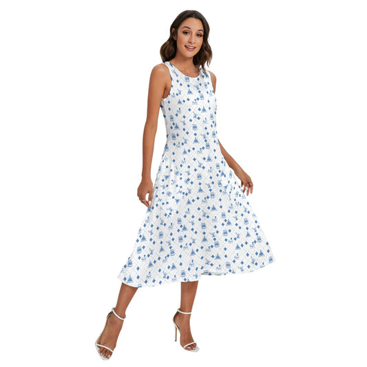 Chez Little Chef - Women’s Diagonal Pocket Midi Dress