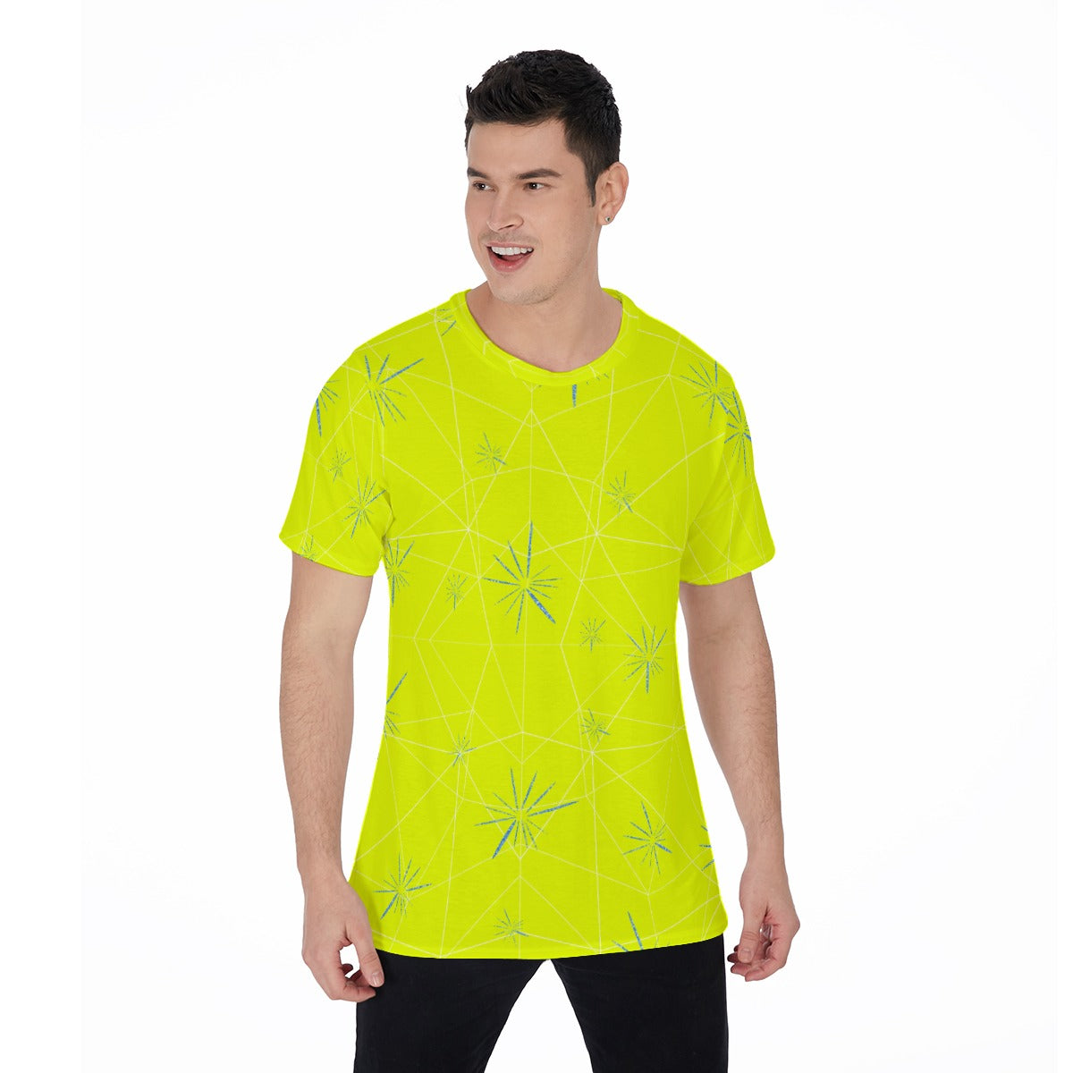 Joyful Blue & Yellow Florals - Men's Short Sleeve T-Shirt
