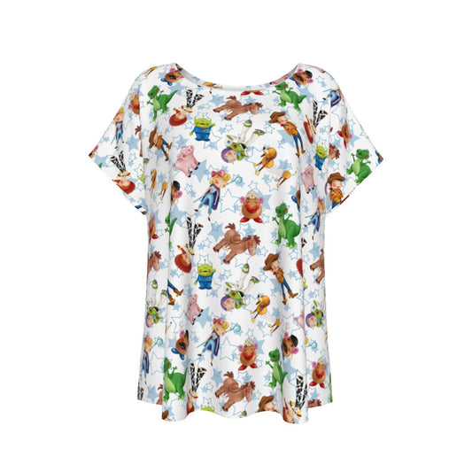 Playful Toy Friends - Women’s Relaxed Fit Scoop Tee