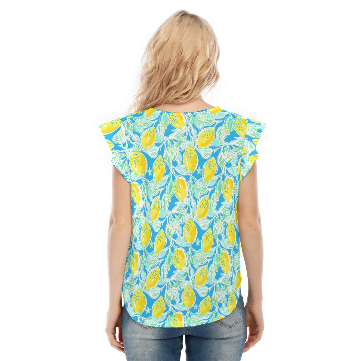 Lemon Drop Daydream - Women’s Flutter Sleeve Top