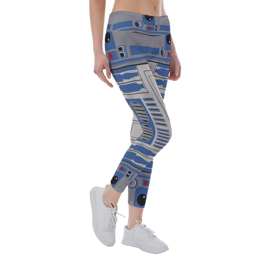 Little Blue Droid - Women's Yoga Leggings