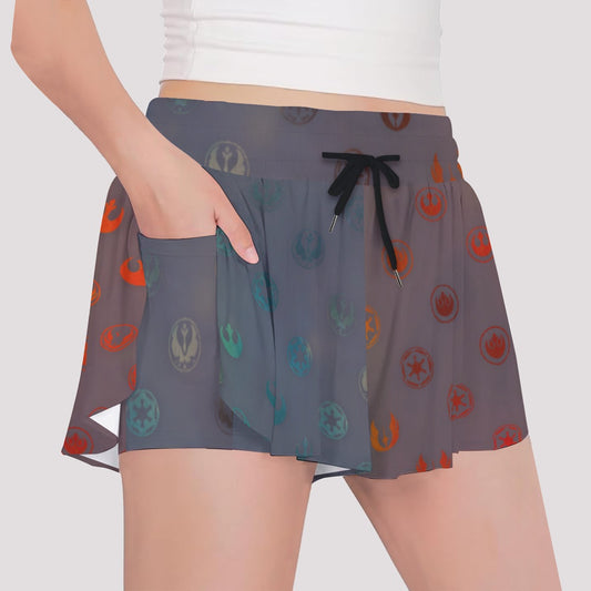 Galaxy Far Away - Girls’ Flowy Pocket Shorts
