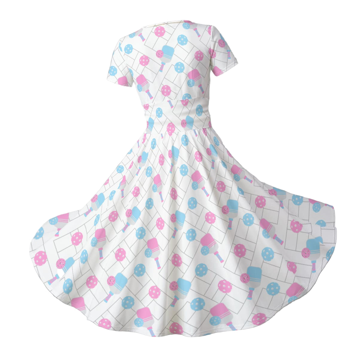 nan - Women's V-Neck Ruched Midi Dress