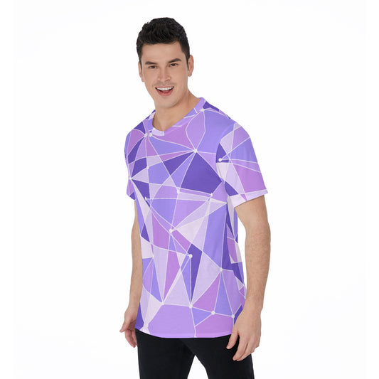Geometric Purple Wall - Men's Short Sleeve T-Shirt