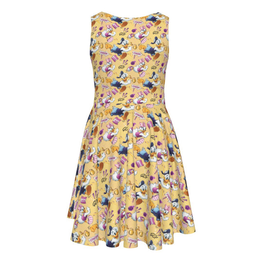 Feisty Marathon Match-Up - Kid's Sleeveless Skater Dress