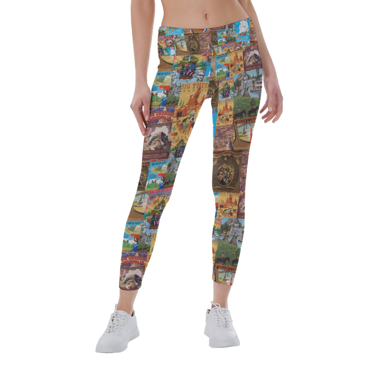 Vintage Frontier Ride Posters - Women's Yoga Leggings