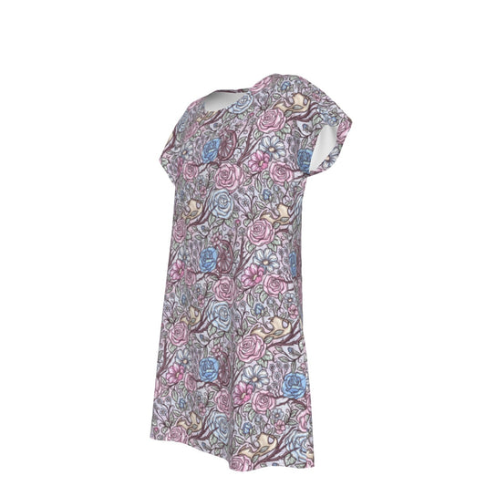 Fairytale Florals – Sleeping Enchantment - Women's T-Shirt Dress