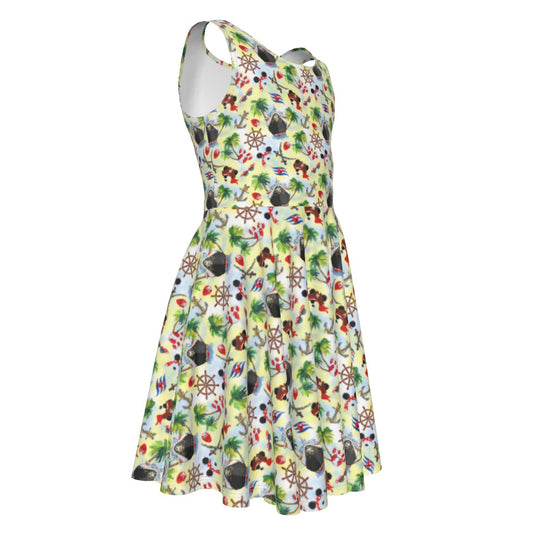 Pirate Night Cruise - Kid's Sleeveless Skater Dress