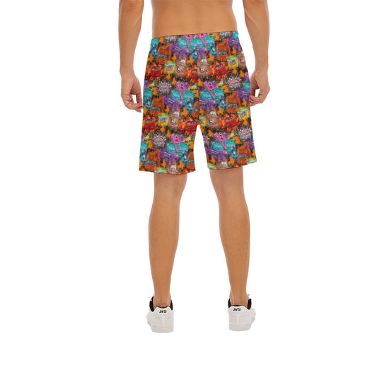 Watercolor Racing Adventure - Men’s Pocket Beach Shorts