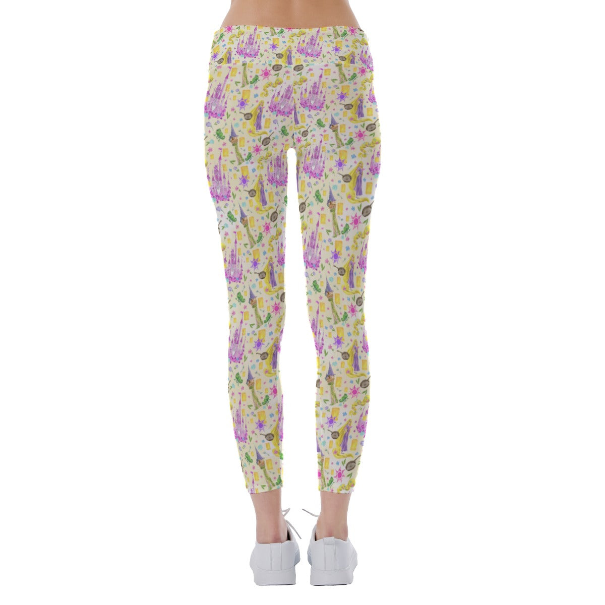 Watercolor Golden Hair Kingdom - Women's Yoga Leggings