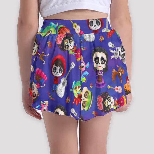 Poco Loco Día de Muertos - Girls’ Flowy Pocket Shorts