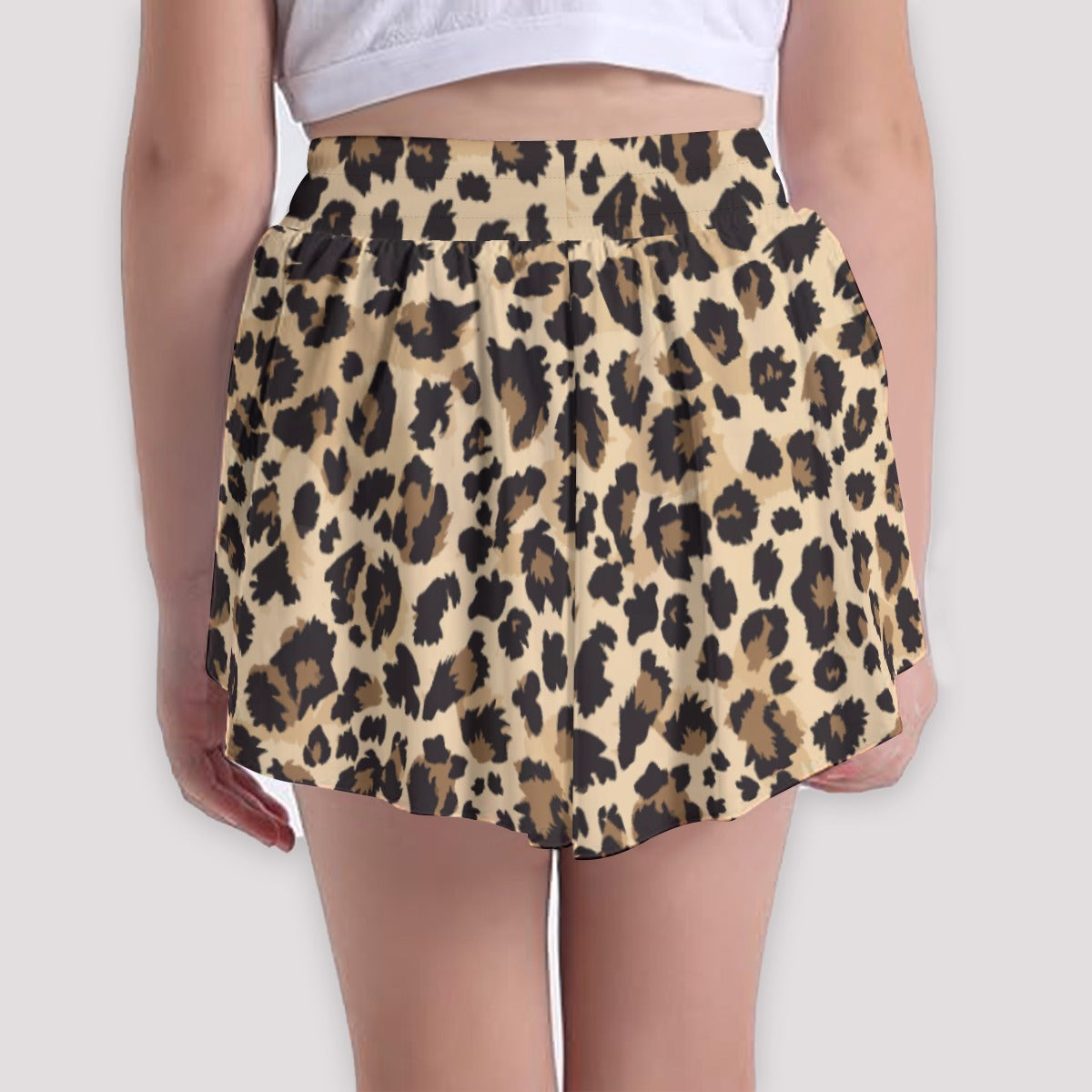 Animal Print - Cheetah - Girls’ Flowy Pocket Shorts