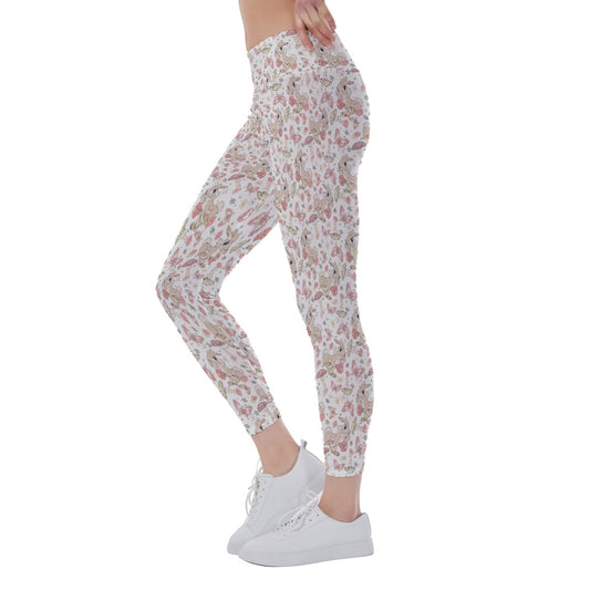 Woodland Bunny Cottagecore - Women's Yoga Leggings