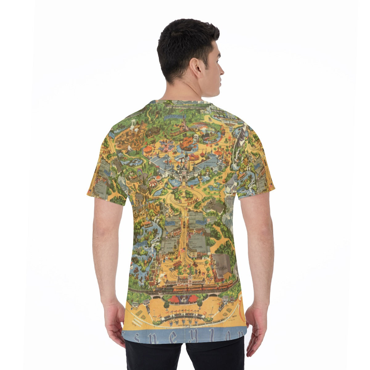 Vintage Theme Park Map - Men's Short Sleeve T-Shirt