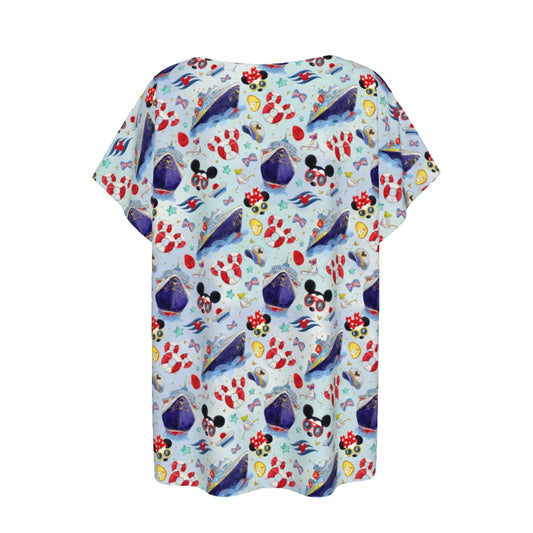 DCL Cruise Style Adventure - Women’s Relaxed Fit Scoop Tee