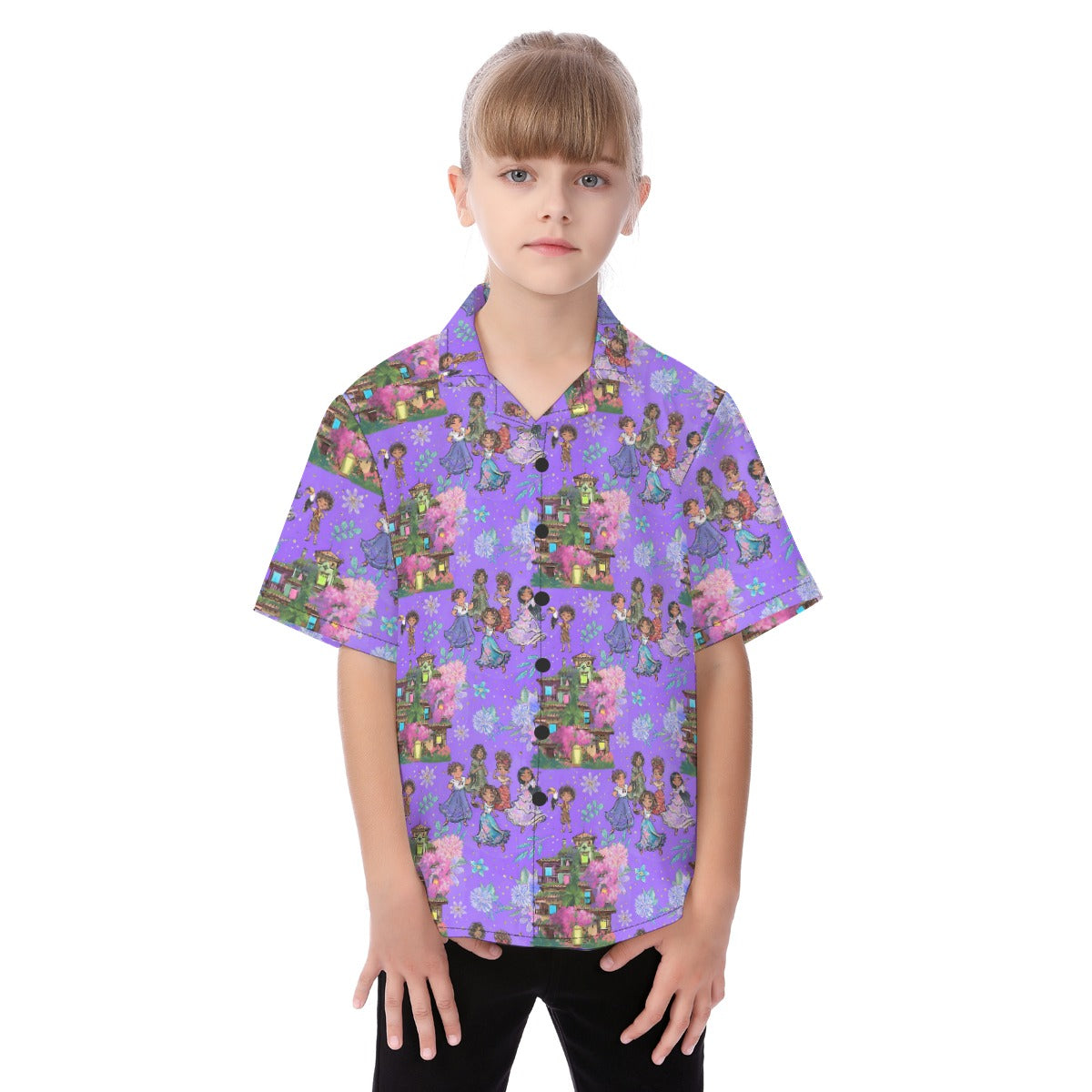 Whimsical Family Magic - Kid's Hawaiian Button Up Shirt