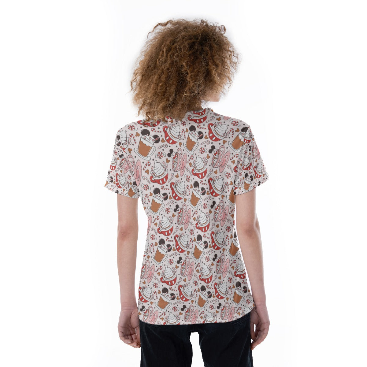 Magic Mouse Hot Chocolate - Women's Short Sleeve V-Neck T-Shirt